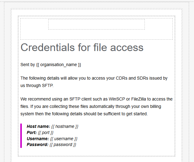 Invoice Email Template