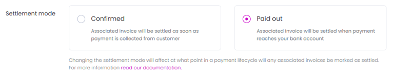 The Delivery navigation menu item